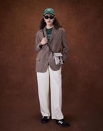 GASTON LUGA Splash Mini Crossbody Çanta - Boz Kahverengi