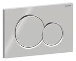 Geberit Sigma01 tetikleme plakası, krom kaplı plastikten yüksek kaliteli basma plakası, 2 miktarlı yıkama için, önden çalıştırma, basma çubukları ses yalıtımlı, ürün no. GEB115770215