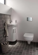 Geberit Sigma01 tetikleme plakası, krom kaplı plastikten yüksek kaliteli basma plakası, 2 miktarlı yıkama için, önden çalıştırma, basma çubukları ses yalıtımlı, ürün no. GEB115770215