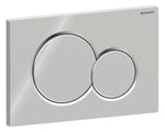 Geberit Sigma01 tetikleme plakası, krom kaplı plastikten yüksek kaliteli basma plakası, 2 miktarlı yıkama için, önden çalıştırma, basma çubukları ses yalıtımlı, ürün no. GEB115770215