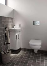 Geberit Sigma01 tetikleme plakası, krom kaplı plastikten yüksek kaliteli basma plakası, 2 miktarlı yıkama için, önden çalıştırma, basma çubukları ses yalıtımlı, ürün no. GEB115770215