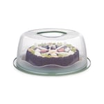 Geçmeli Kilitli, Kapaklı ve Saplı Yaş Pasta, Kek Taşıyıcı, Mutfak Saklama İçin Yuvarlak Fanus, BPA İçermeyen Kek Fanusu, Börek, Çörek Saklama Kabı, Cupcake, Turta Taşıma Kutusu (Yeşil)