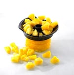 GEFU 13550 Professional Plus ananas kesici, bıçak ve soyucu seti, ananas için, paslanmaz çelik, hazneli kesici