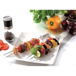 Gefu Schaschlik-Şiş Twinco 15420-2'li Set 32 cm Şişler Paslanmaz Çelik Masa Izgarası için, Tava - Bulaşık Makinesinde Yıkanabilir, 32 x 2 x 2 cm