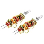 Gefu Schaschlik-Şiş Twinco 15420-2'li Set 32 cm Şişler Paslanmaz Çelik Masa Izgarası için, Tava - Bulaşık Makinesinde Yıkanabilir, 32 x 2 x 2 cm