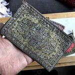 Geleneksel Halı Tasarımlı Cüzdan, Anahtarlar Bozuk Para Telefonları ve Aksesuarları için, yeşil (Olive Green), S, Bozuk Para Kesesi