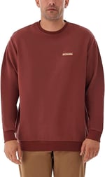 Gem Label Crewneck Erkek Kahverengi Outdoor Sweatshirt CS0382-681