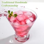 Gencywe 2 Paket Martini Bardağı, 8oz Kristal Kokteyl Bardakları, Martini İçme Bardakları, Bar, Martini, Kozmopolitan, Manhattan, Gimlet, Pisco Sour, Brandy için Elle Üflemeli Sapsız Kokteyl Züccaciye