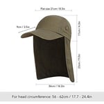 Genel Erkekler UPF 50 + Güneş Koruma Kap Geniş Ağız Balıkçılık Güneş Kap Şapka Boyun Flap ile