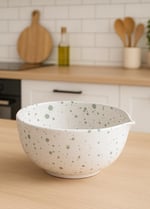 Genel Matcha Çay Seti, 4 Parça, Seramik Kase, Bambu Çırpıcı, Bambu Kaşık, Seramik Stand, Beyaz ve Yeşil