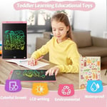Genialba LCD Yazı Tahtası, 20 cm (8,5 inç), Renkli Yazı Tableti, Çocuk Hediyesi, Elektronik Grafik Tableti, 2-7 Yaş Kız Çocukları İçin (Pembe)