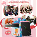 Genialba LCD Yazı Tahtası, 20 cm (8,5 inç), Renkli Yazı Tableti, Çocuk Hediyesi, Elektronik Grafik Tableti, 2-7 Yaş Kız Çocukları İçin (Pembe)