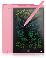 Genialba LCD Yazı Tahtası, 20 cm (8,5 inç), Renkli Yazı Tableti, Çocuk Hediyesi, Elektronik Grafik Tableti, 2-7 Yaş Kız Çocukları İçin (Pembe)