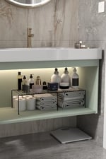 Genişletilebilir Raf Ayarlanabilir Dolap İçi Düzenleyici Mutfak Düzenleyici Banyo Düzenleyici