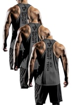 GENIUS STORE 3'lü Paket Erkek Dry Fit Y-back Gym Fitness Sporcu Atleti