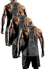 GENIUS STORE 3'lü Paket Erkek Dry Fit Y-back Gym Fitness Sporcu Atleti