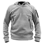 Genıus Store Erkek Polar Outdoor Kapşonlu Kombat Tactical Cepli Polar