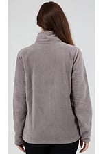GENIUS STORE Kadın Polar Tam Fermuarlı Outdoor 3 Cepli Spor Polar Ceket (AÇIK GRİ/XL) XL
