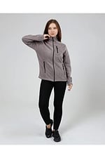GENIUS STORE Kadın Polar Tam Fermuarlı Outdoor 3 Cepli Spor Polar Ceket (AÇIK GRİ/S) S