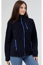 GENIUS STORE Kadın Polar Tam Fermuarlı Outdoor 3 Cepli Spor Polar Ceket (LACİVERT/S)