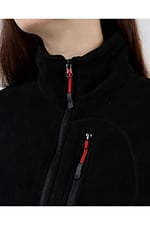 GENIUS STORE Kadın Polar Tam Fermuarlı Outdoor 3 Cepli Spor Polar Ceket (SİYAH/L) L