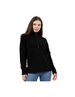 GENIUS STORE Kadın Polar Yarım Fermuarlı Outdoor Cepli Spor Polar