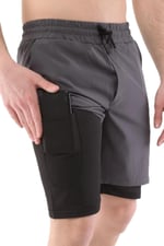 GENIUS STOREErkek Running Hızlı Kuruma Micropoly Antrenman Halısaha Fitness Kısa Taytlı Outdoor Şort
