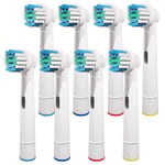 GENKENT Oral B Braun ile Uyumlu 8 Adet Yedek Diş Fırçası Kafaları, Profesyonel Elektrikli Diş Fırçası Başlıkları Oral-B Pro 500/750/1000/1500/3000/3757/5000/7000/7500/8000 için Yedek