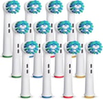 GENKENT Oral-B Braun ile uyumlu yedek diş fırçası başlıkları 12 adet profesyonel elektrikli diş fırçası kafaları fırça kafaları yedek kafa yedek Pro 500/1000/1500/3000/3757/5000/7000/7500/8000