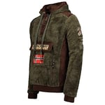 Geographical Norway Gymclass Sherco Men - Kapüşonlu Sweatshirt ve Kanguru Çanta Erkekler için Logo Sweatshirt - Erkekler için - Sweat Shirt Hoody uzun kollu, haki, XL
