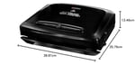 George Foreman 24340-56 Fitness Mangalı Entertaining, Temas Izgarası, Panini ve Sandviç Izgarası, 34,5 x 21 cm Büyük Izgara Yüzeyi, Siyah - Seçenekler: 399x157x352