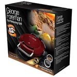 George Foreman 24640-56 Fitness Mangalı Entertaining 360°, Ekstra Büyük Izgara Yüzeyi, Ø 30 cm, Pizza Pişirme Tepsisi, Kırmızı/Siyah