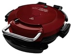 George Foreman 24640-56 Fitness Mangalı Entertaining 360°, Ekstra Büyük Izgara Yüzeyi, Ø 30 cm, Pizza Pişirme Tepsisi, Kırmızı/Siyah
