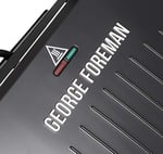 George Foreman Büyük Boy Fit Izgara - Geliştirilmiş Yapışmaz Kaplama ve Hızlı Isınma Özellikli Çok Yönlü Tost Makinesi, Siyah 25820-56