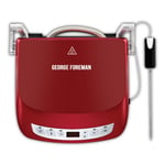 George Foreman Precision Fitness Izgara, Akıllı Sıcaklık Sensörü, 5 Farklı Mod, Contact Grill, Panini ve Sandviç Izgara, 29 X 19 Cm Izgara Yüzeyi, Kırmızı 24001-56