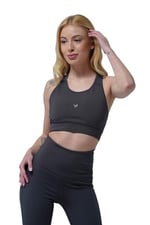 George Phoenix Aero Motion - Füme Geniş Askılı Kaplı ve Destekli Spor Sütyeni