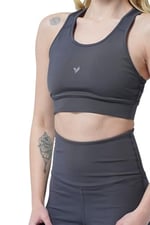 George Phoenix Aero Motion - Füme Geniş Askılı Kaplı ve Destekli Spor Sütyeni