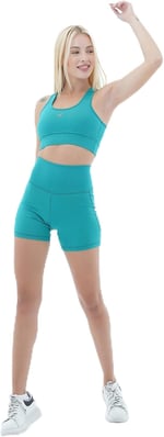 George Phoenix Aero Motion - Petrol Geniş Askılı Kaplı ve Destekli Spor Sütyeni