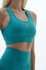 George Phoenix Aero Motion - Petrol Geniş Askılı Kaplı ve Destekli Spor Sütyeni