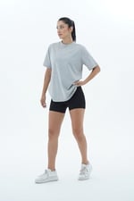 George Phoenix Pure Comfort - Gri Rahat Kesim%100 Pamuklu Kadın Tişörtü