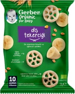 Gerber Organic Diş Tekerciği Tahıl Bazlı ve Muzlu Bebek ve Küçük Çocuk Ek Gıdası 7 x 28g