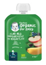 Gerber Organik Muz Yabanmersini Böğürtlen ve Elma Püresi 90 g