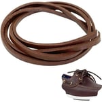 Gerçek Deri Bağcık 150 cm-1 Adet, Nubuk Timberland Dexter vb. Ayakkabılara Uyumlu Loafer ve Makosen Ayakkabılar için Uygun 3x2 mm Kalınlıkta Hakiki Deri Ayakkabı Bağcığı