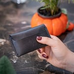 Gerçek Deri Kartlık Cüzdan, Pratik Deri Kartlık, Bol Kart Kapasiteli, Kart ve Kağıt Para, Minimalist Kartlık (Antrasit - Gri)
