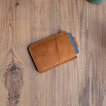 Gerçek Deri Kartlık, Kağıt Para Bölmeli, Kolay Kullanım, Minimalist Tasarım, Hakiki Deri, Çekmeli, Erkek Cüzdan, Uniseks, Kredi Kartı Cüzdan (Camel)