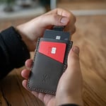 Gerçek Deri Kartlık, Kağıt Para Bölmeli Kartlık, Kolay Kullanım, Minimalist Tasarım, Hakiki Deri, Çekmeli, Erkek Cüzdan, Uniseks Cüzdan, Kredi Kartı Cüzdan, Kartlık Cüzdan (Kestane - Koyu Kahverengi)