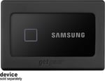 getgear Samsung T7, T7 Touch Taşınabilir SSD için Silikon Tampon - 1 TB, 2 TB, 500 GB, USB 3.2, Güçlü Darbe Emici, Kaymaya Dayanıklı - Siyah (Siyah)