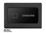 getgear Samsung T7, T7 Touch Taşınabilir SSD için Silikon Tampon - 1 TB, 2 TB, 500 GB, USB 3.2, Güçlü Darbe Emici, Kaymaya Dayanıklı - Siyah (Siyah)