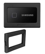 getgear Samsung T7, T7 Touch Taşınabilir SSD için Silikon Tampon - 1 TB, 2 TB, 500 GB, USB 3.2, Güçlü Darbe Emici, Kaymaya Dayanıklı - Siyah (Siyah)