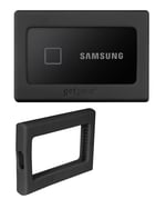 getgear Samsung T7, T7 Touch Taşınabilir SSD için Silikon Tampon - 1 TB, 2 TB, 500 GB, USB 3.2, Güçlü Darbe Emici, Kaymaya Dayanıklı - Siyah (Siyah)